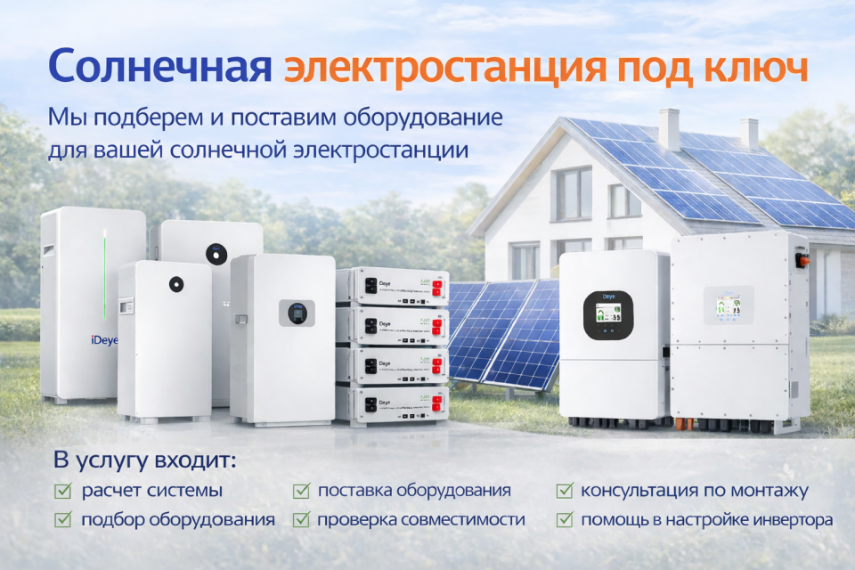 Солнечная электростанция под ключ