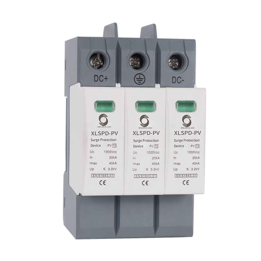 XLSPD-PV CE TUV Solar PV 20KA-40ka 3Pole DC 1000V 1200V 1500V surge protector protection arrester surge protective device SPD
